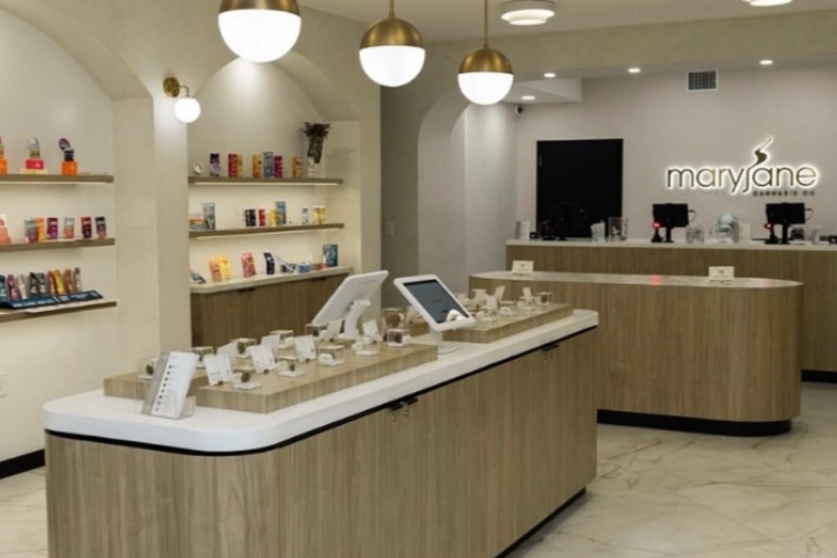 Sleek decor inside Maryjane Cannabis Co. Upper East Side dispensary