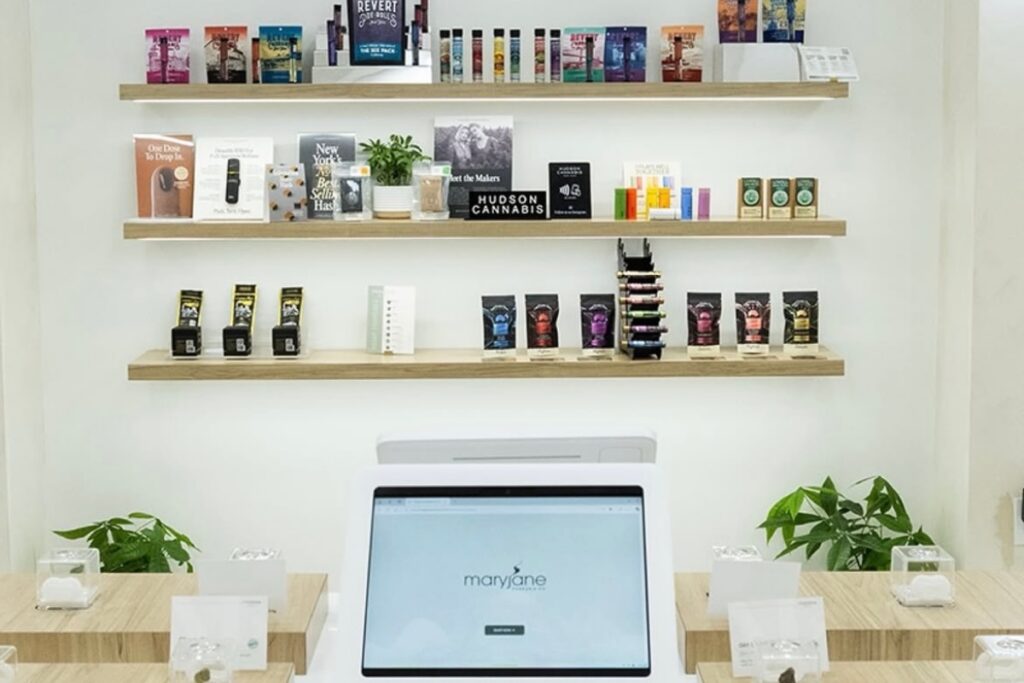 Elevated retail environment inside Maryjane Cannabis Co. 