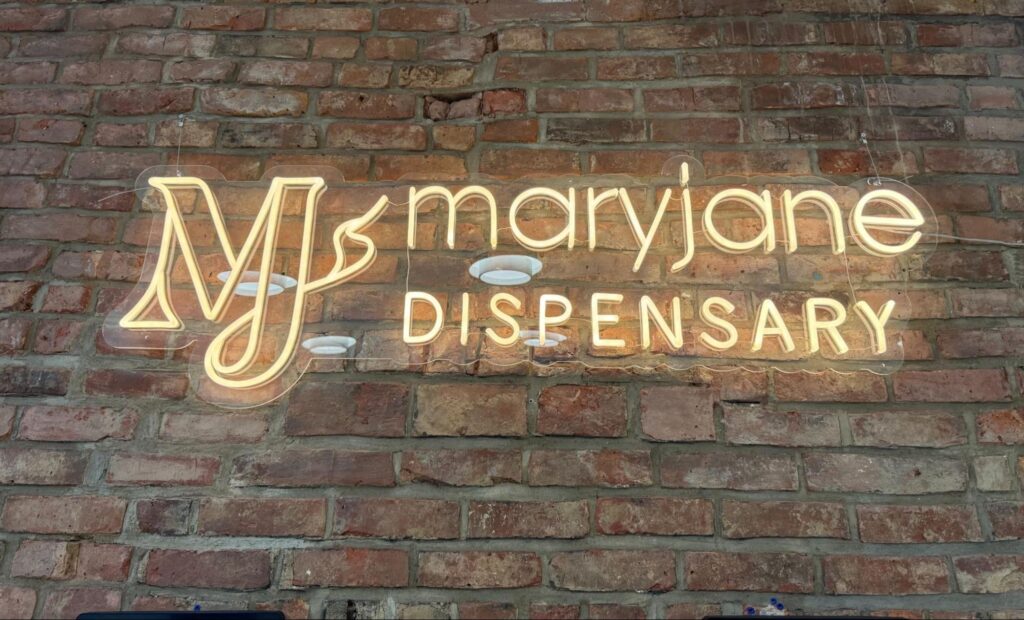 Neon Maryjane Dispensary sign