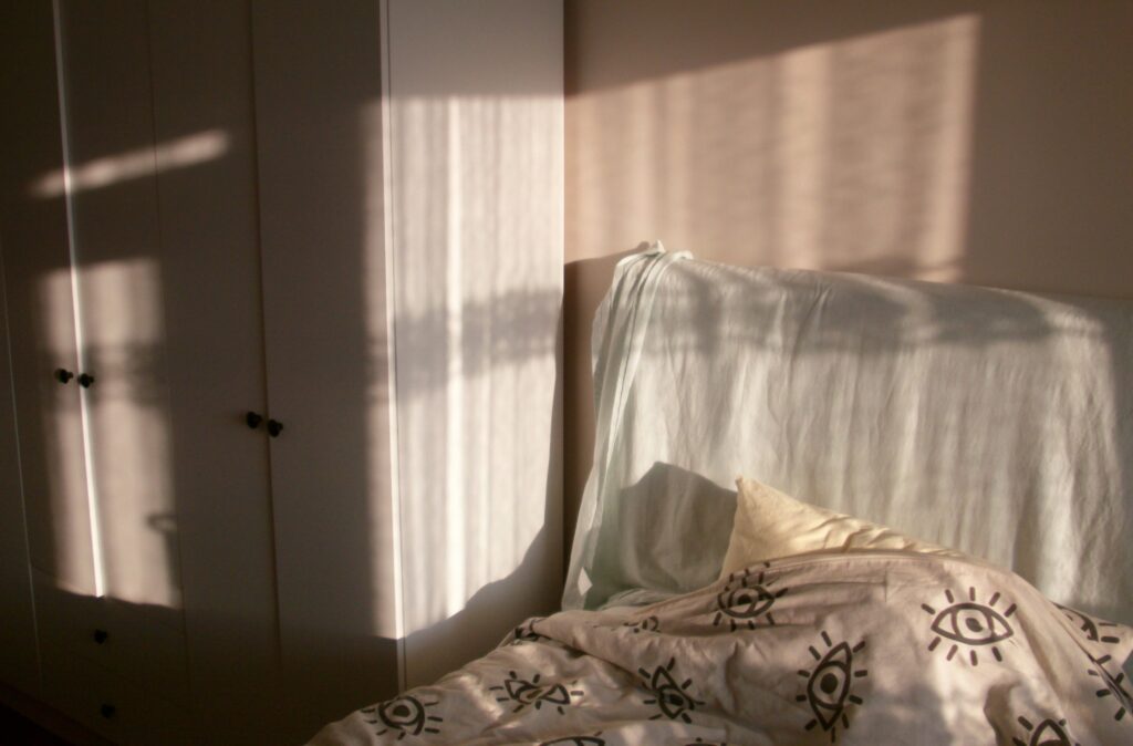 bedroom with sunlight
