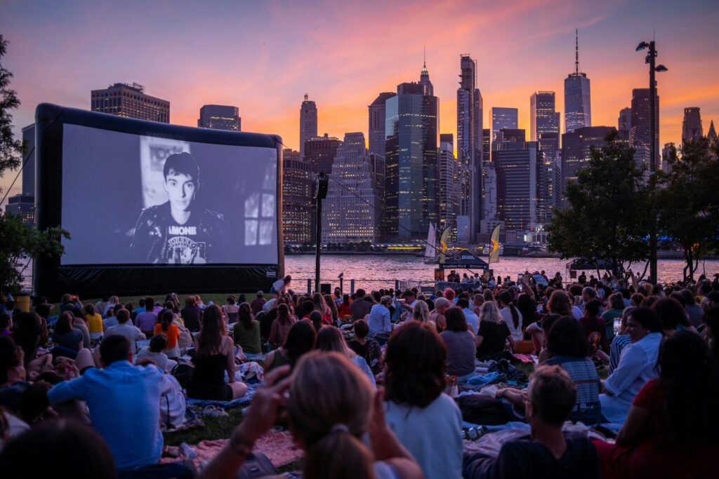 An outdoor movie screening in New York City. Source - Unsplash